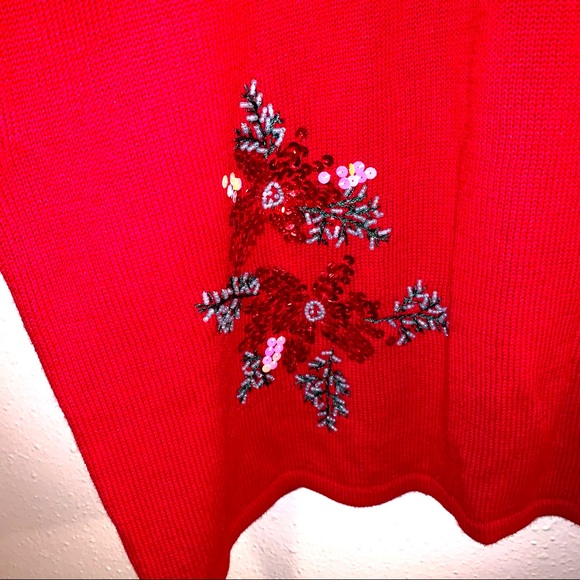 All American Comfort 2X Christmas Button Down Cardigan - Picture 4 of 9